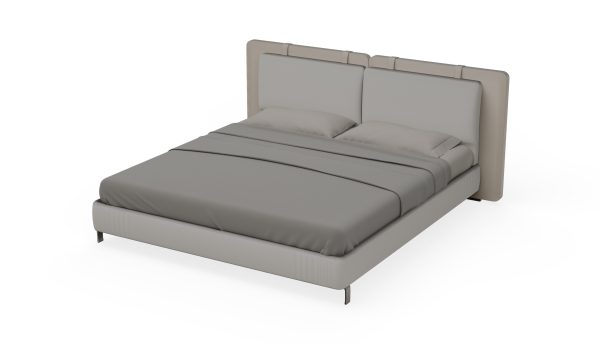 Кровать Linea Soft — мягкий студийный свет на белом фоне, 3D-визуализация